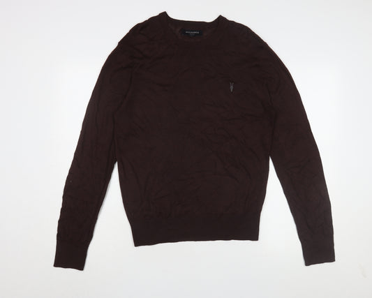 AllSaints Men's Brown Pullover Jumper M - Modal Blend