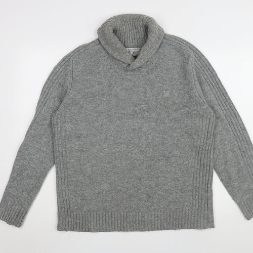 Crew Clothing Co. Women's Grey Jumper Cowl Neck Long Sleeve L