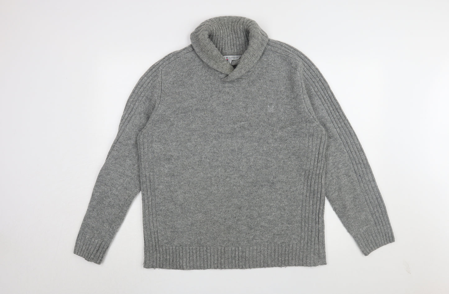 Crew Clothing Co. Women's Grey Jumper Cowl Neck Long Sleeve L