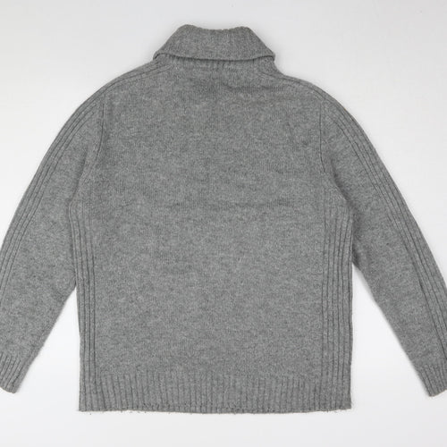Crew Clothing Co. Women's Grey Jumper Cowl Neck Long Sleeve L