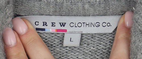 Crew Clothing Co. Women's Grey Jumper Cowl Neck Long Sleeve L