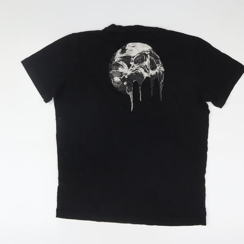 Diesel Black Unisex T-Shirt, S, Casual Crew Neck Cotton