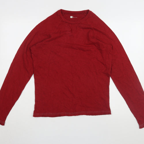 Gap Men's Red M Long Sleeve Crew Neck T-Shirt