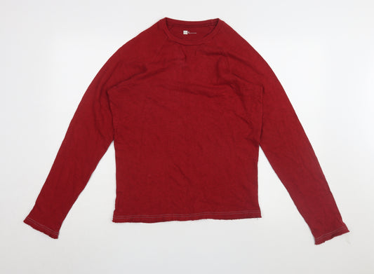 Gap Men's Red M Long Sleeve Crew Neck T-Shirt