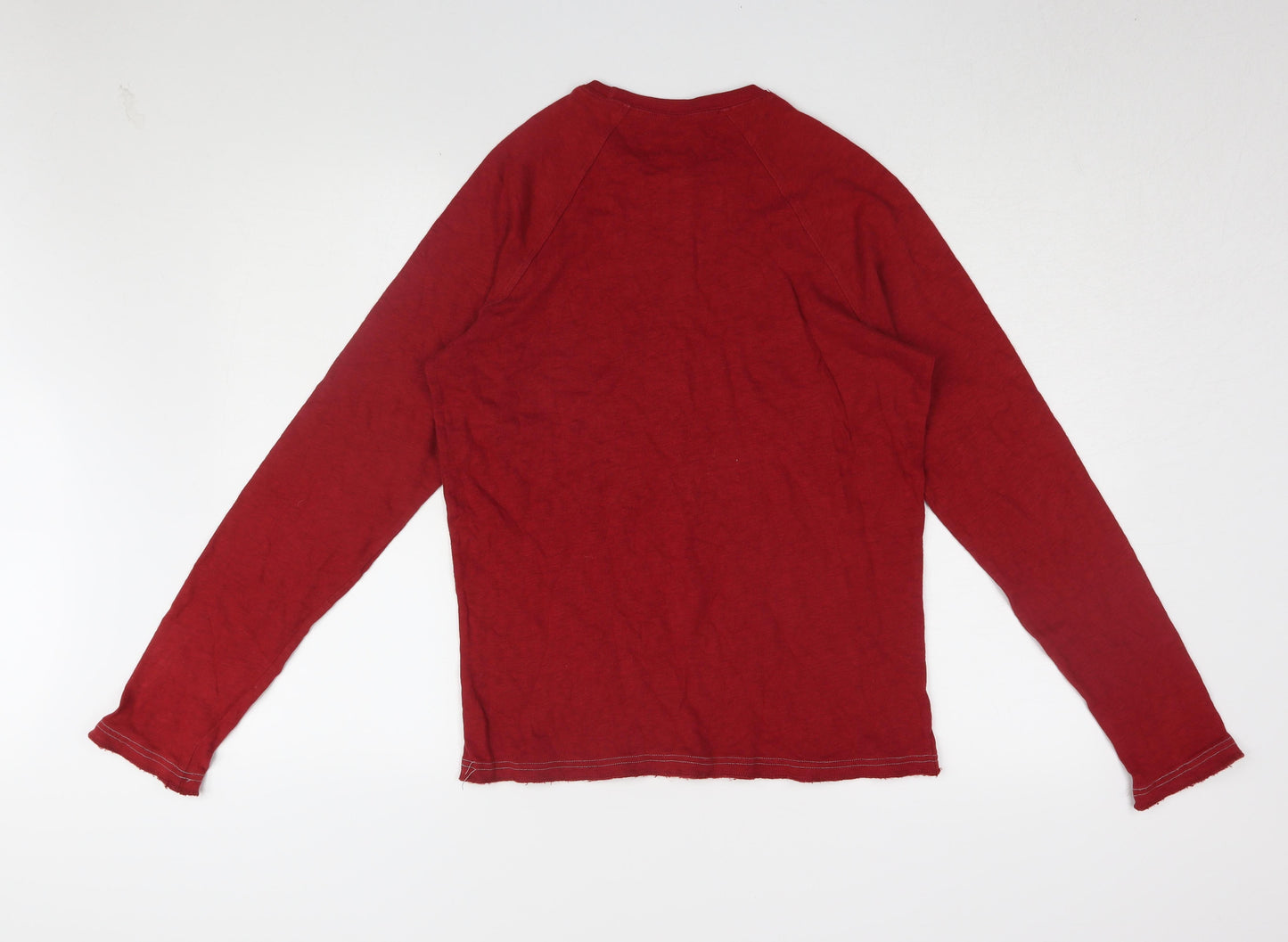 Gap Men's Red M Long Sleeve Crew Neck T-Shirt