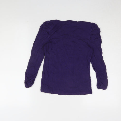 NISSA Women’s Purple Long Sleeve Scoop Neck Top Size 6