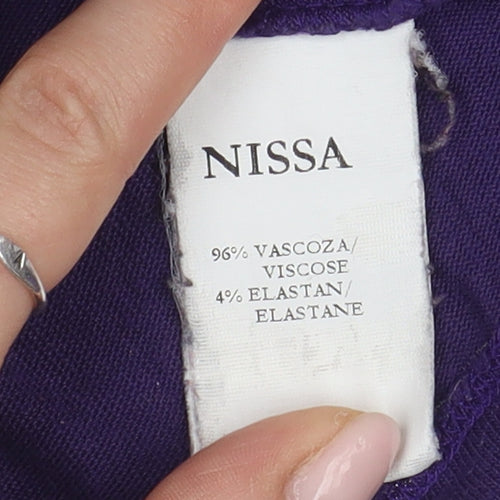 NISSA Women’s Purple Long Sleeve Scoop Neck Top Size 6