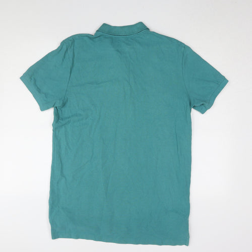 Gap Men's Green Polo Shirt Large Short Sleeve Cotton