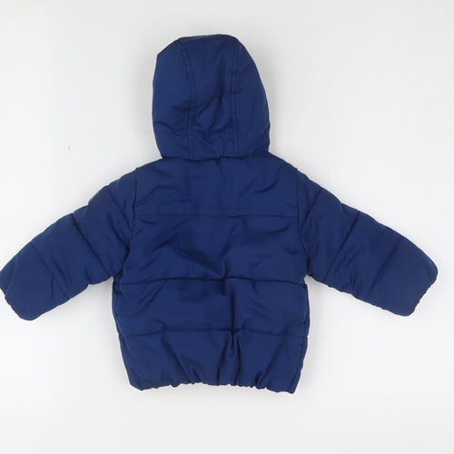 Gap Unisex Baby Blue Puffer Jacket 6-12 Months