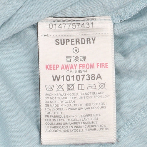Superdry Women's Blue Short Sleeve Basic T-Shirt