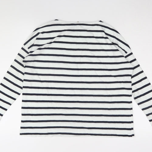 Soyaconcept Women's Black Striped Boat Neck T-Shirt S