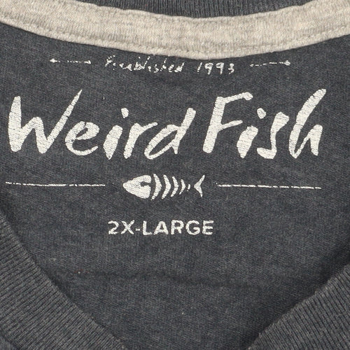 Weird Fish Men's Blue 2XL Crew Neck T-Shirt