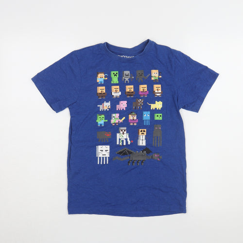 Mojang Boys Blue Minecraft Graphic Print T-Shirt 10-11 Years