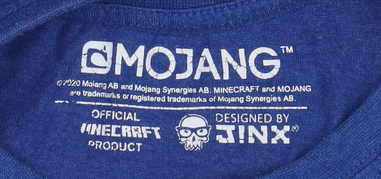 Mojang Boys Blue Minecraft Graphic Print T-Shirt 10-11 Years