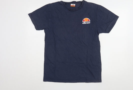 Ellesse Men's Blue S Logo Crew Neck Cotton T-Shirt