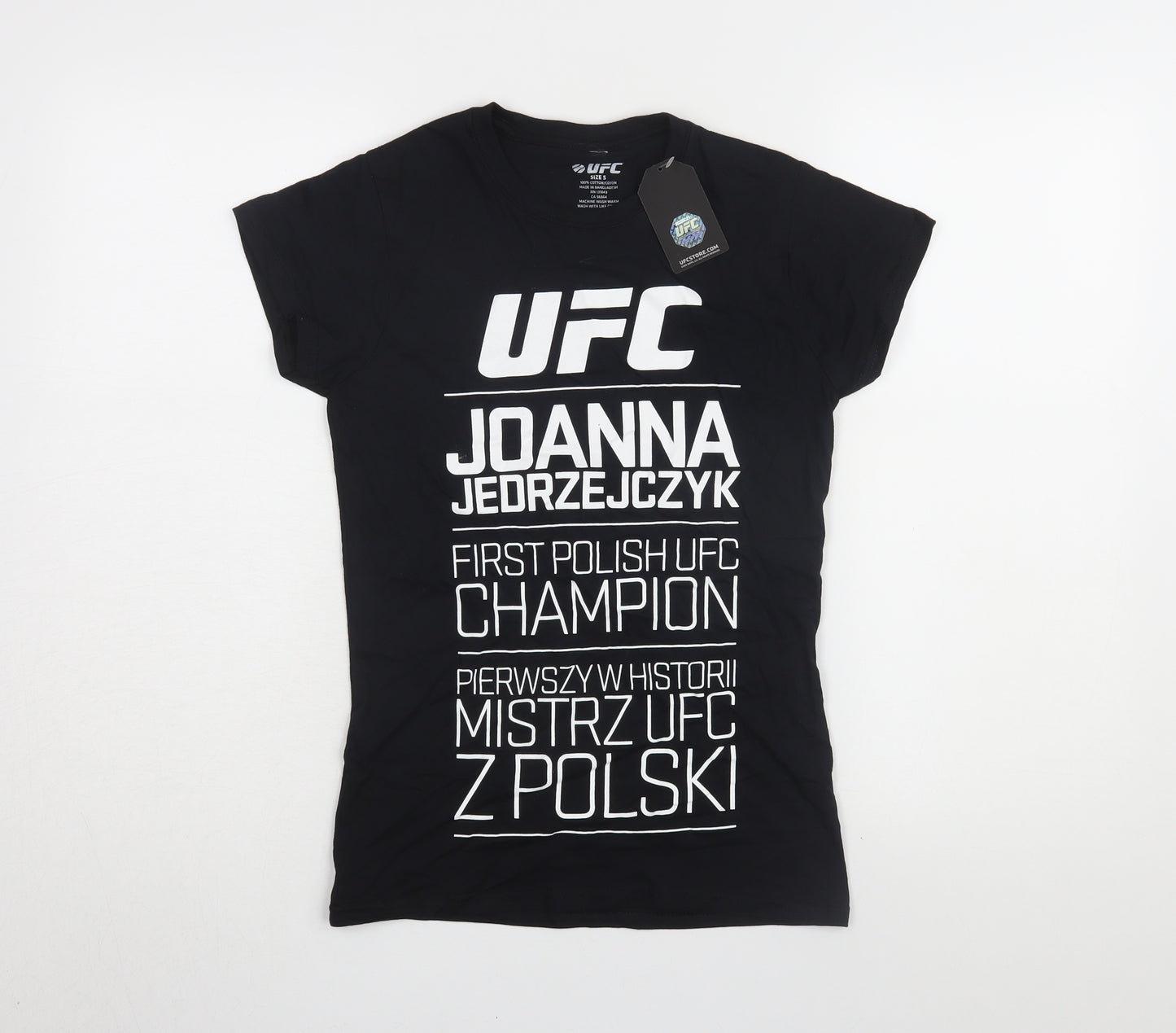 UFC Women's Black T-Shirt S, Sports Casual Top