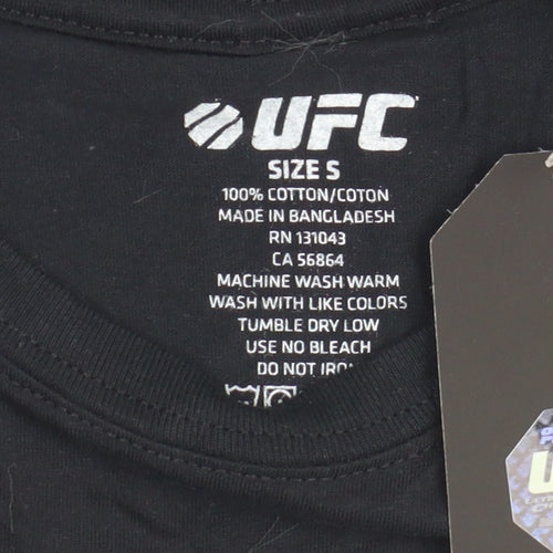 UFC Women's Black T-Shirt S, Sports Casual Top