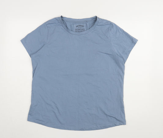 FatFace Women’s Blue T-Shirt, Size 16, 100% Cotton, Casual