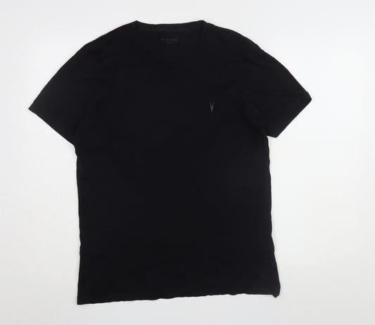 AllSaints Men's Black Crew Neck T-Shirt Size L