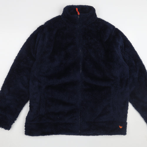 Country Rose Women's Navy Blue Fleece Jacket - Size L
