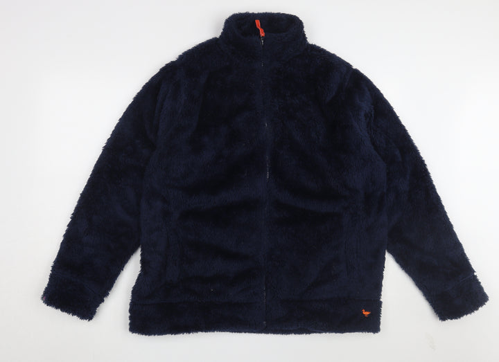 Country Rose Women's Navy Blue Fleece Jacket - Size L