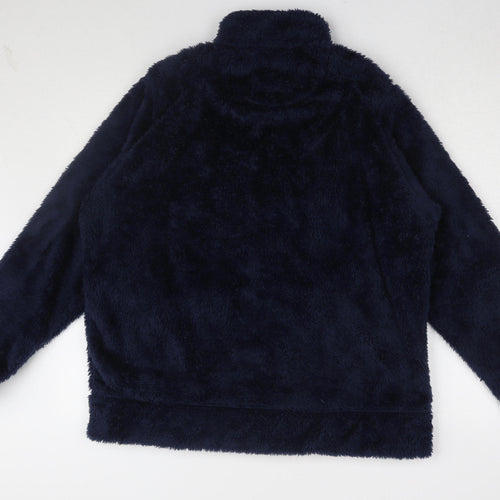 Country Rose Women's Navy Blue Fleece Jacket - Size L