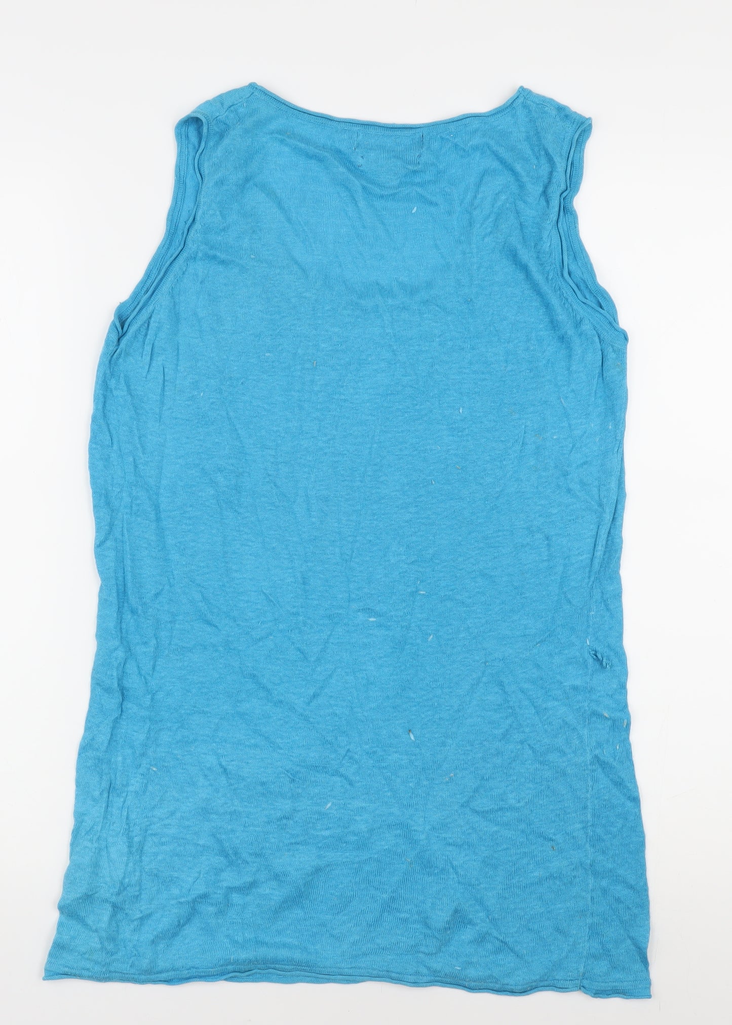 Monsoon Women’s Blue Linen Tank Top Size 14