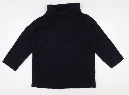 Max Mara Women's Black Roll Neck Wool Pullover Jumper L