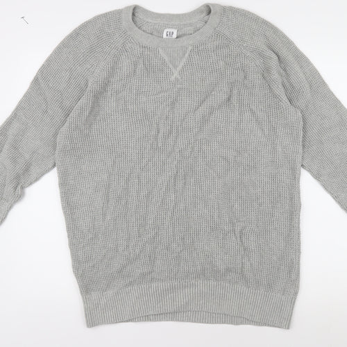 GAP Men's Grey Pullover Sweater, Size L - Excellent