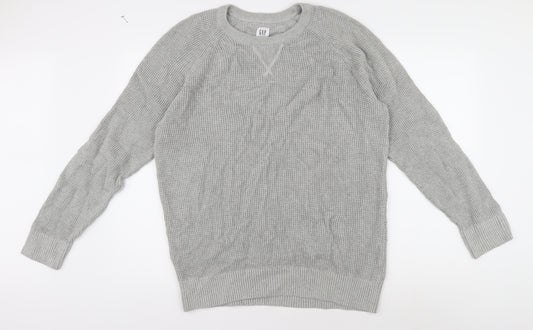 GAP Men's Grey Pullover Sweater, Size L - Excellent