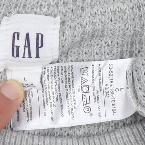 GAP Men's Grey Pullover Sweater, Size L - Excellent