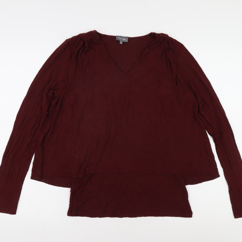 Phase Eight Women's Red V-Neck Blouse Size 10