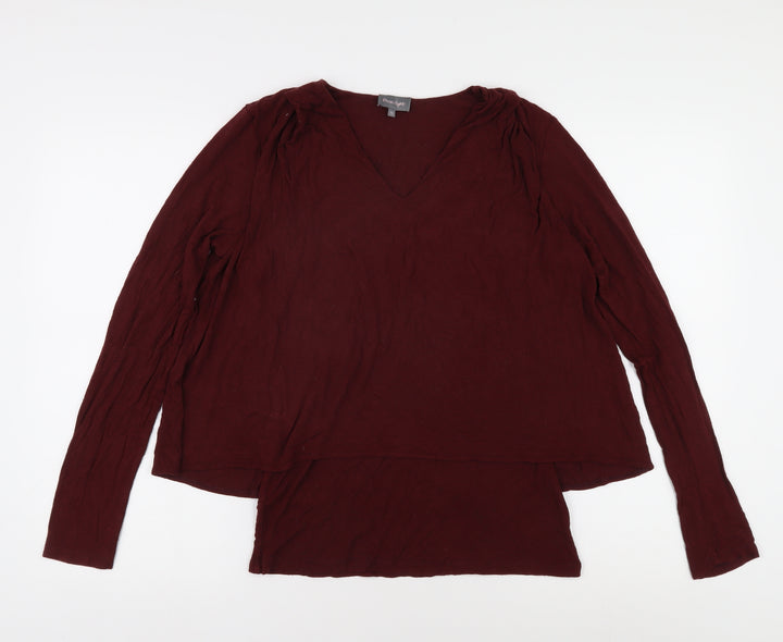 Phase Eight Women's Red V-Neck Blouse Size 10