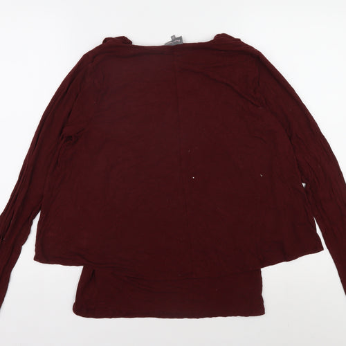 Phase Eight Women's Red V-Neck Blouse Size 10