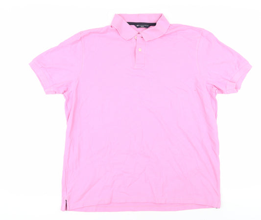 Marks and Spencer Men's Pink XL Polo Shirt