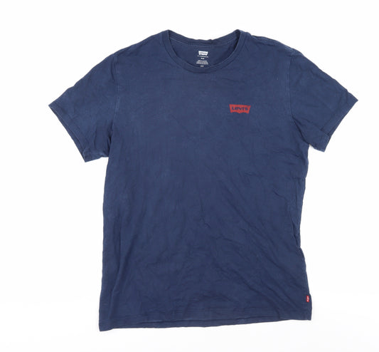 Levi's Men's Blue Slim Fit Crew Neck T-Shirt Size L