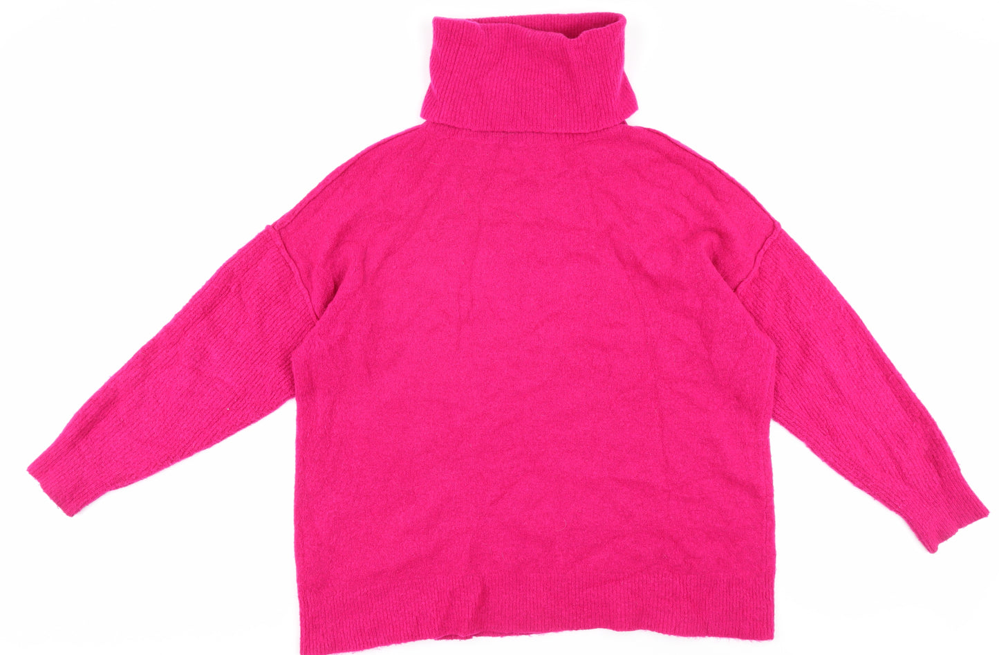 hush Women's Pink Roll Neck Wool Pullover Jumper, Size S