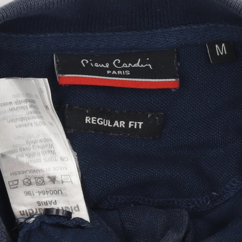 Pierre Cardin Men's Medium Blue Colourblock Polo Shirt