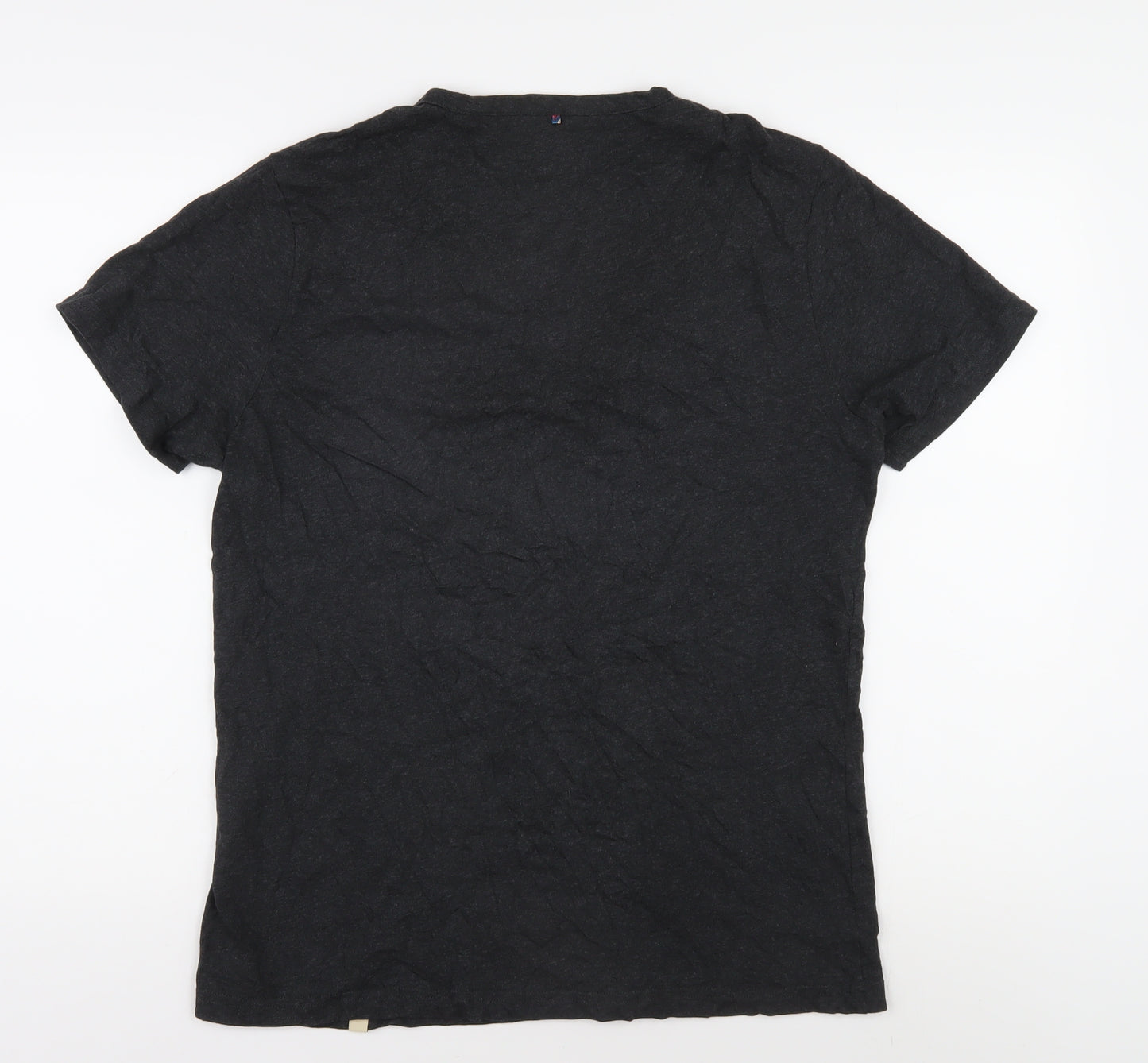 Pretty Green Men's Black M Solid Crew Neck T-Shirt