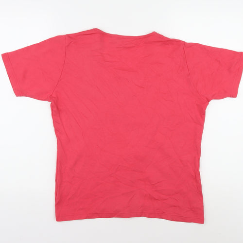 Honor Millburn Women's Pink Embroidered T-Shirt