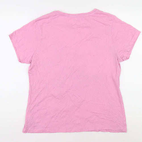 Disney Girls Pink Bambi T-Shirt, Size M, Casual Graphic Tee