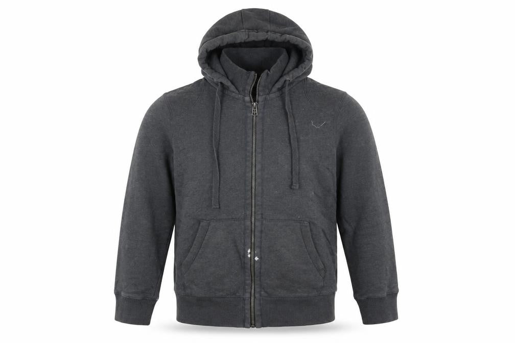 Front view of RJR.John Rocha Men's Grey Hooded Puffer Jacket M