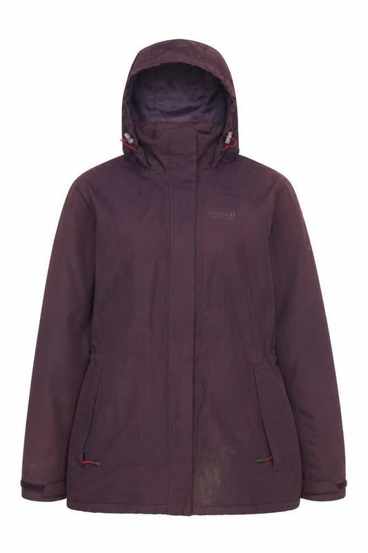 Front view of Regatta Women's Purple Waterproof Rain Coat, size 10