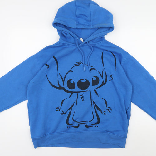 Disney Unisex Blue Pullover Hoodie - M, Cartoon Graphic