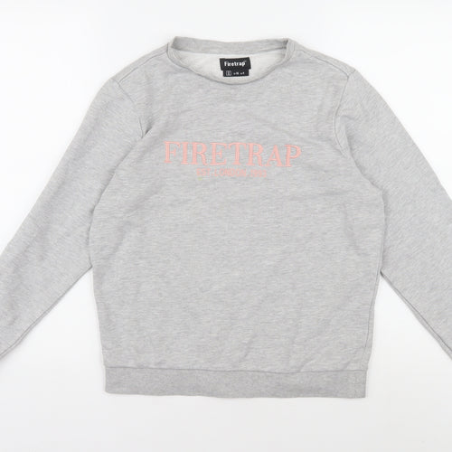 Firetrap Women's Grey Pullover Sweatshirt, Size 8