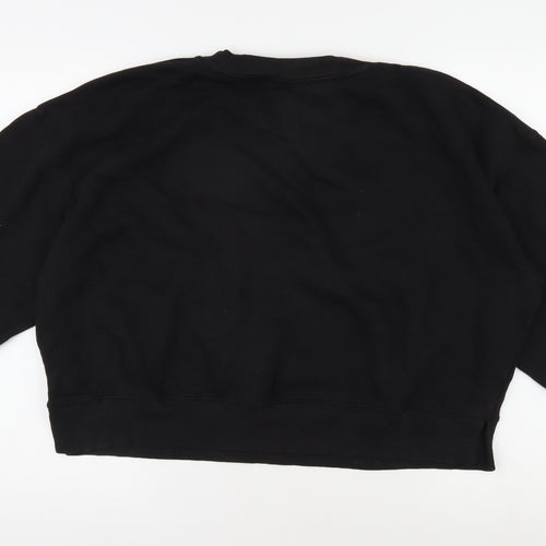 Hush Women's Black Cotton Pullover Sweatshirt - Medium