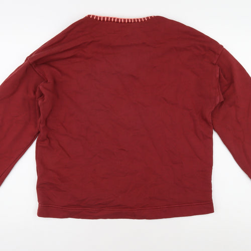 Hush Women's Red V-Neck Long Sleeve T-Shirt XS