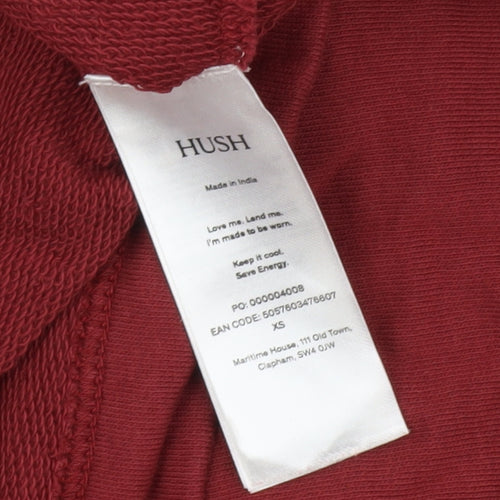 Hush Women's Red V-Neck Long Sleeve T-Shirt XS