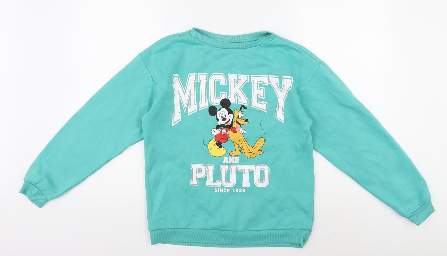 Disney Boys Blue Pullover Sweatshirt 12-13 Years Mickey Design