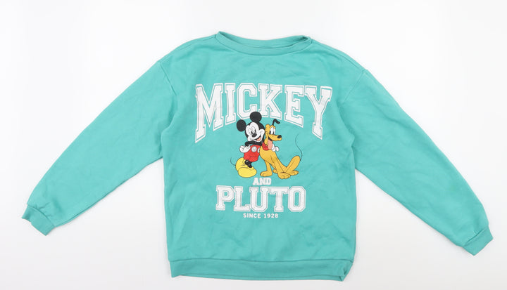 Disney Boys Blue Pullover Sweatshirt 12-13 Years Mickey Design